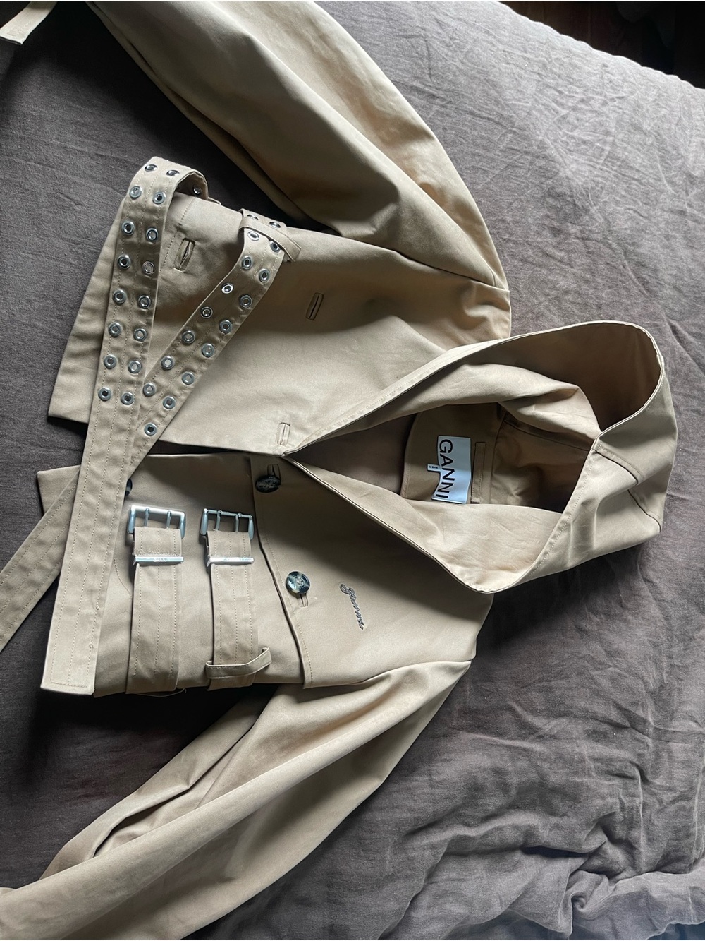 Ganni Short Trench with Belt